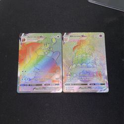 Alcremie and Greedent Vmax Rainbow