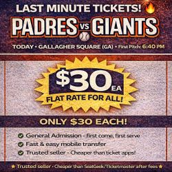 Padres vs Giants Tickets TODAY 🎟️ Gallagher Square GA • No Fees 