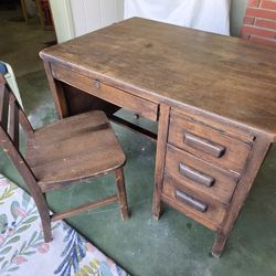 Vintage School Teacher Desk