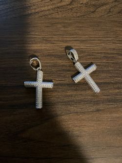 Silver Diamond Crosses