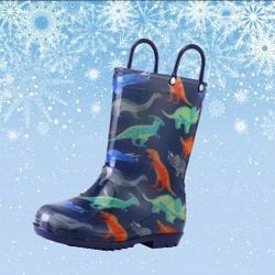 Kids Dinosaur Rain Boots, Non-Slip, NWT