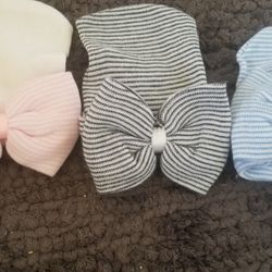 Baby Girl Beanies with Bow