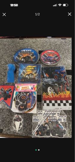 Monster jam party supplies