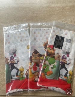 3 Super Mario birthday Table Covers