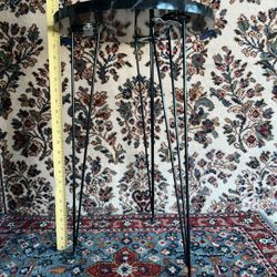 Small Round Table Hairpin Legs Mid Century Style 
