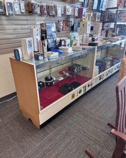 🔥 50% OFF DEAL! 2-Piece Glass Display Case Set – Retail / Jewelry Showcase Cabinets ✨