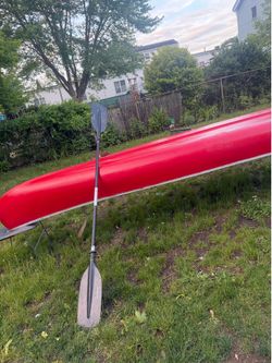 Mohawk Canoe with Large Padel