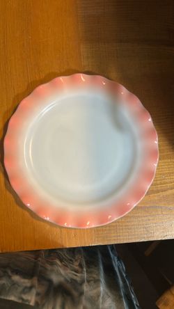 Hazel atlas pink crinoline plate