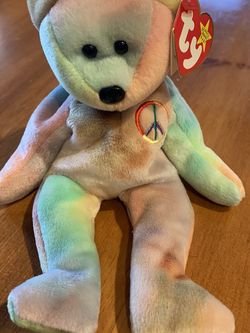 “Peace” Bear Original Beanie Baby