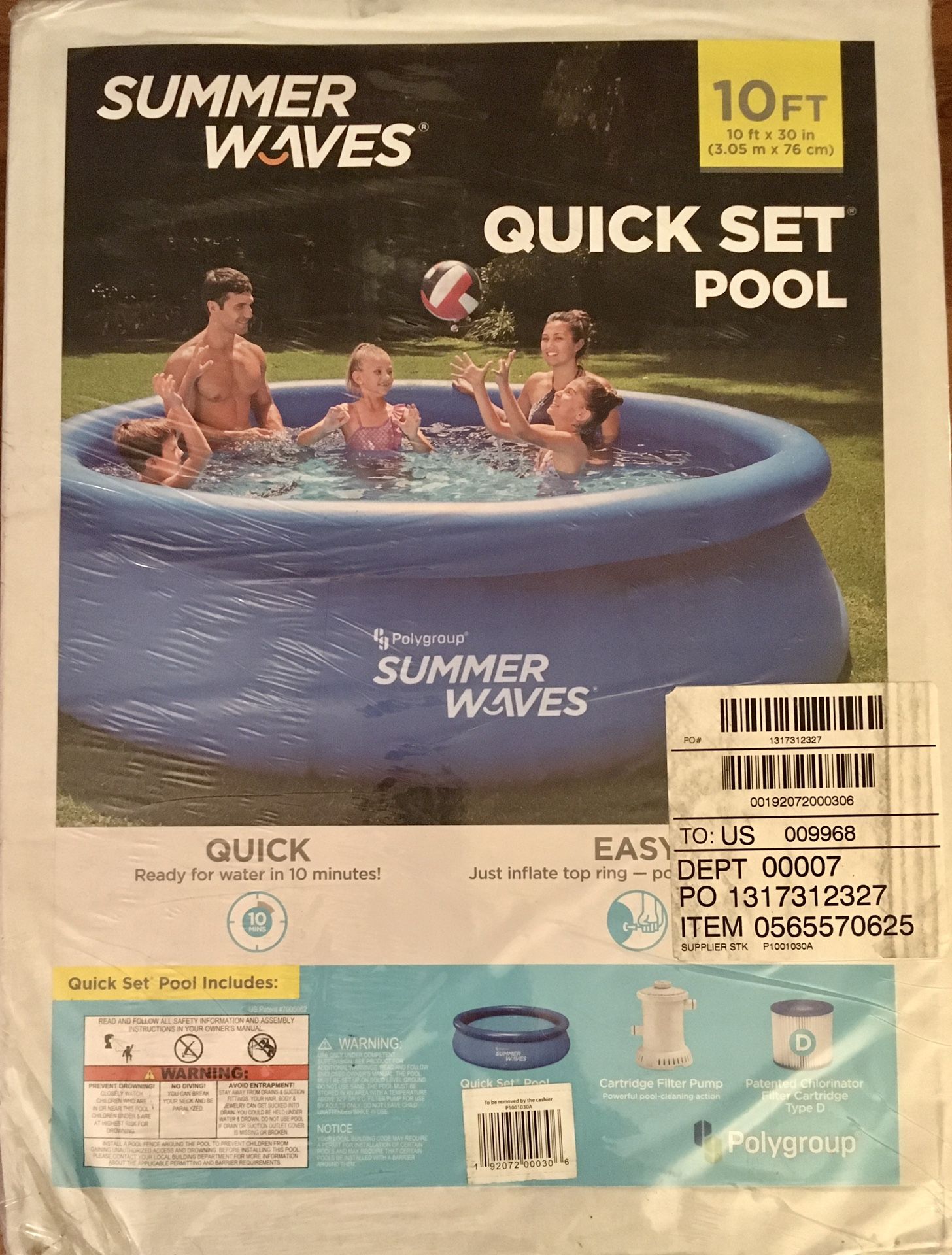 *NEW* 10ft Quick Set Pool