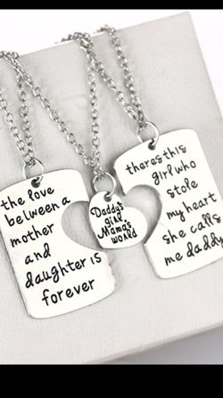 3 n 1 necklaces silver! One for all three in the family! Brand new! Amazing fathers Day gift!