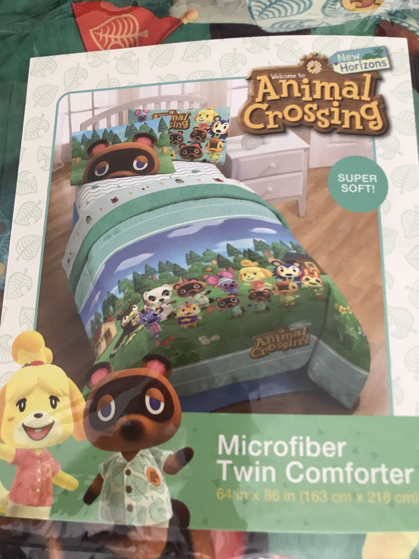 ANIMAL CROSSING TWIN BEDDING WITH SHEETS