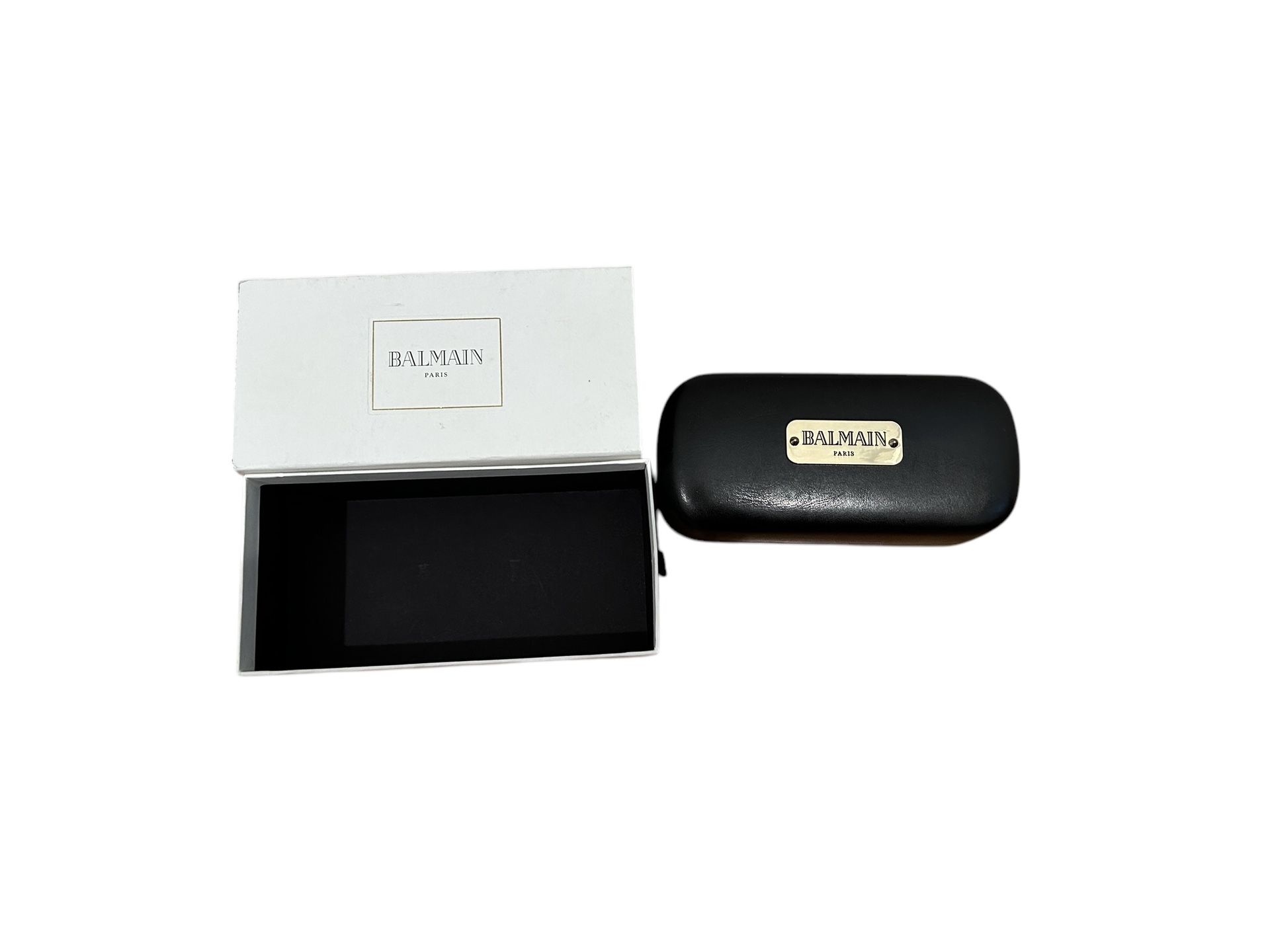 Balmain Paris Eyeglass Sunglass Hard Case Black Clamshell 