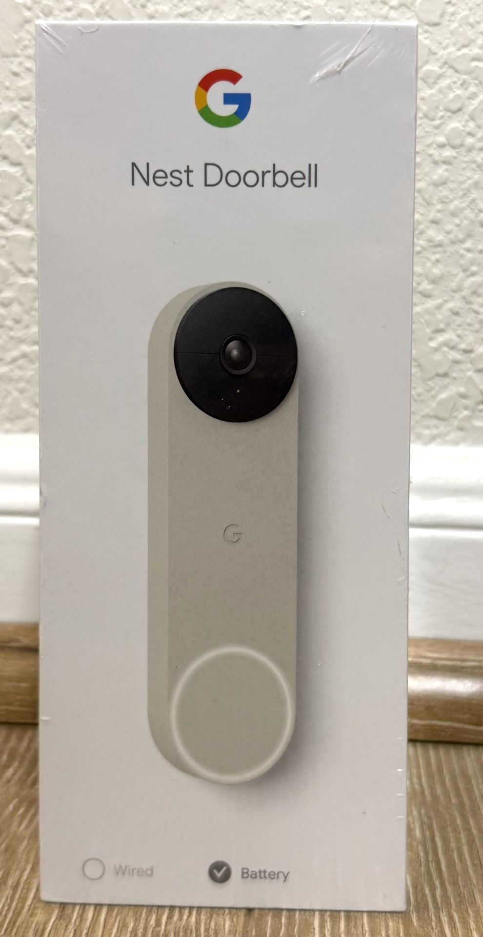 Google Nest Video Doorbell WiFi Battery Operated Linen Color New Seal In Box
