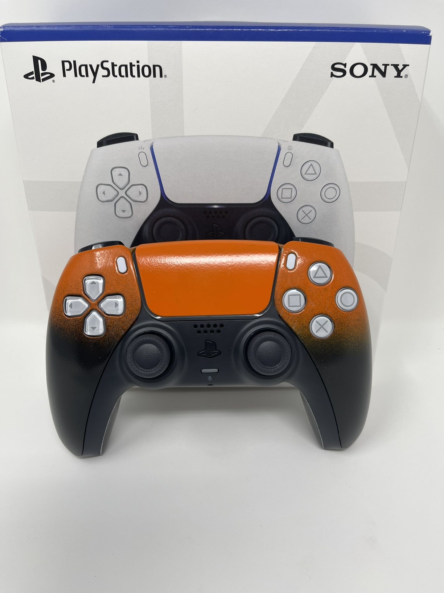 Custom Orange and Black Sony DualSense PlayStation 5 (PS5) Wireless Controller, Ships Now π