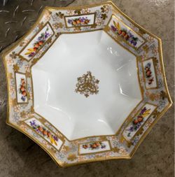 Nippon Japan Royal Crockery Antique Hand Painted Gold Moriage Bowl VGC