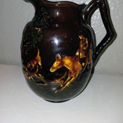 Royal Doulton Kingsware Hunting Scene Jug As Is 