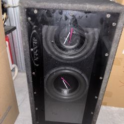 🔥(2) 10inch Audiobahn Subwoofers In  Ported Jensen Box...