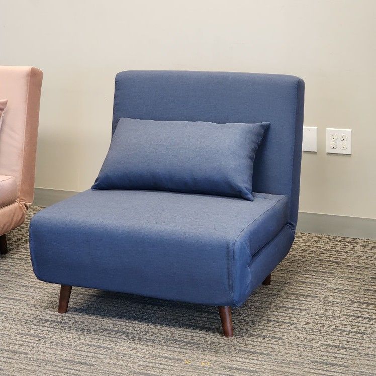 Blue Futon Chair Bed