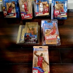 7 pieces Bundle Of basketball figures in original unopened boxes.  