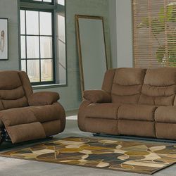Ashley Rocking Tolen Sofa and Loveseat
