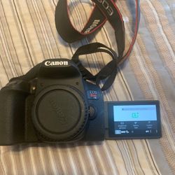 Canon - EOS Rebel T8i DSLR Camera with EF-S 18-55mm Lens - Black +  + 2 Extra batteries    