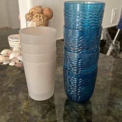 8 Tumblers,  Drinking Glasses  Reusable Plastic Cups