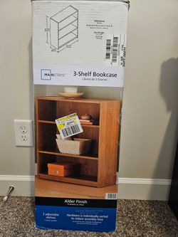 Brand New Wooden 3 shelf bookcase