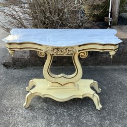 Victorian Marble Top Entry Table