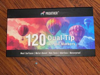Pagather 120 Dual-Tip Acrylic Markers Set