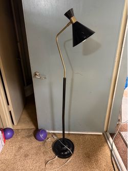 Metal Black and Gold Floor Lamp
