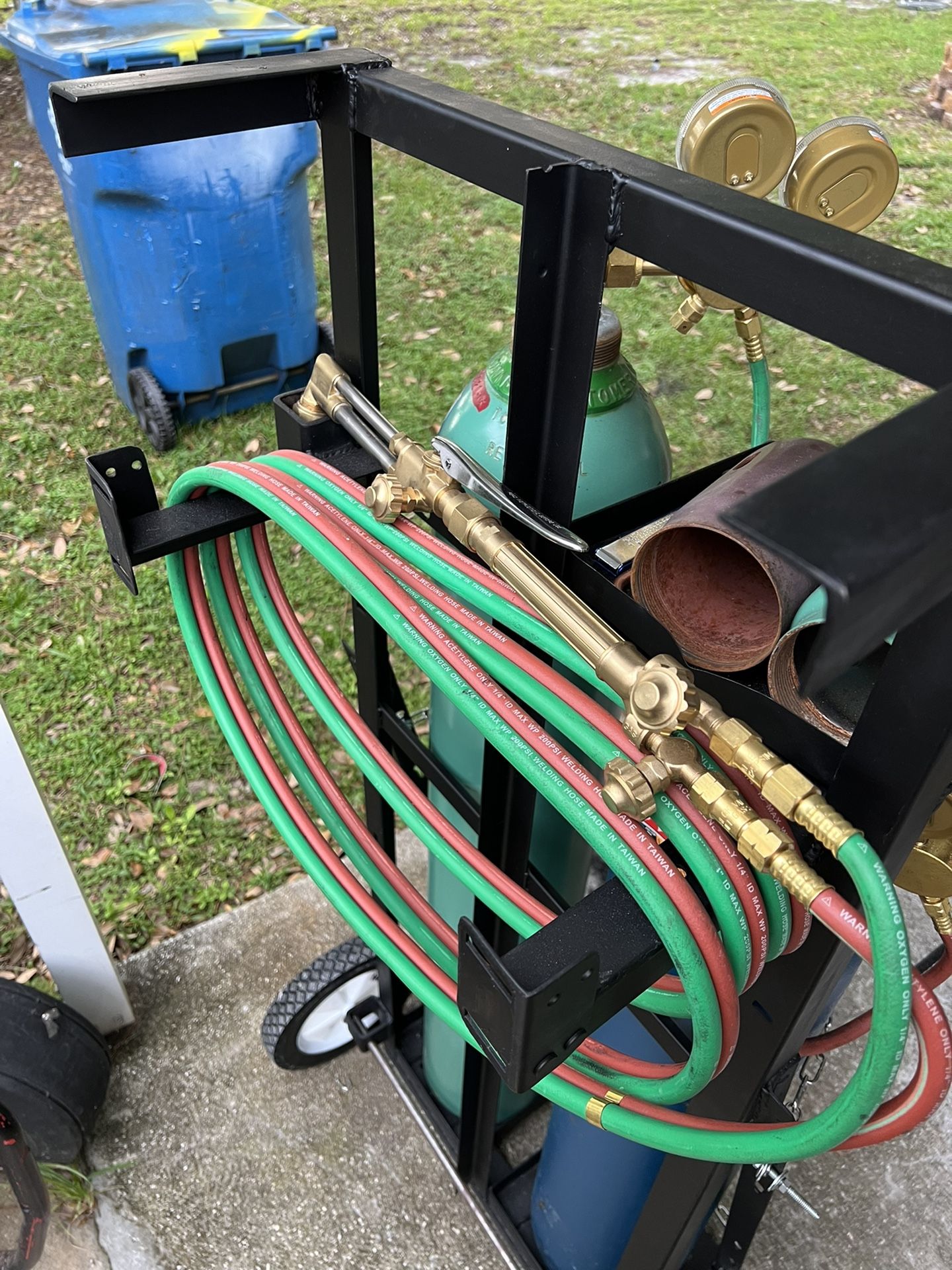 Oxygen Acetylene torch kit with Custom Built cart for Sale in West Palm