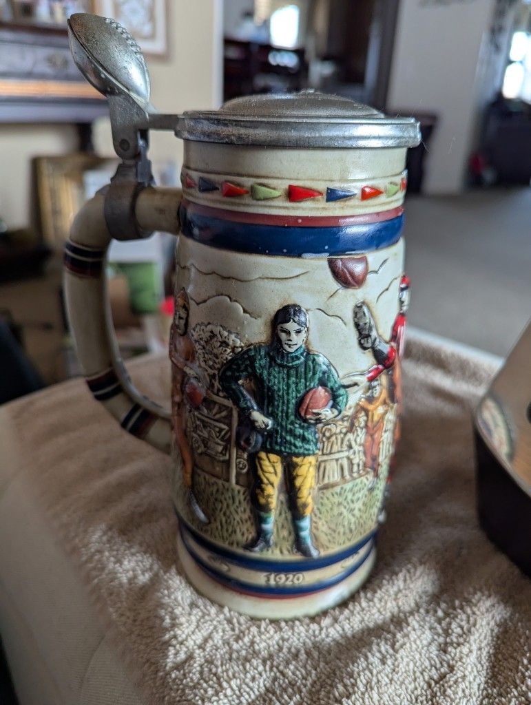 Vintage Avon History Of Football Beer Stein 1983 Collection $2.00 Firm