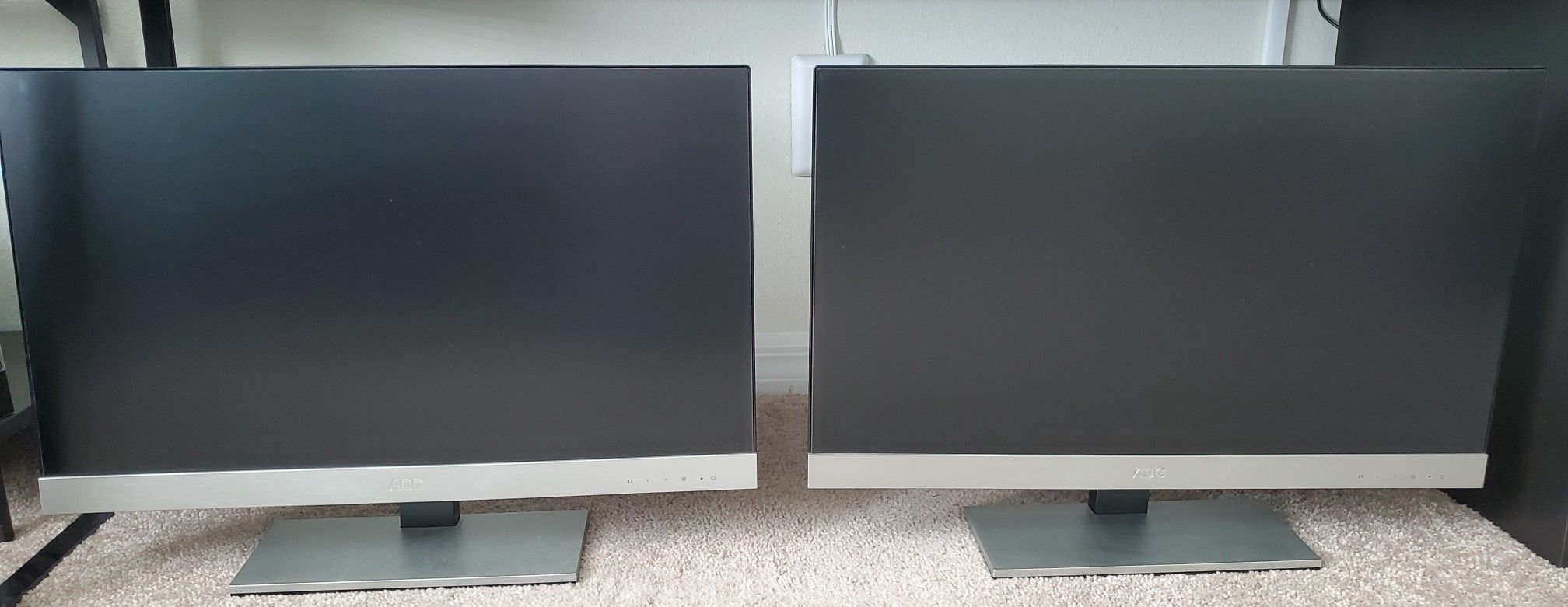 Two AOC 27" 1080p 60hz Monitors