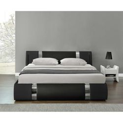 King Size Black Bed Frame with Iron Piece Adjustable Headboard