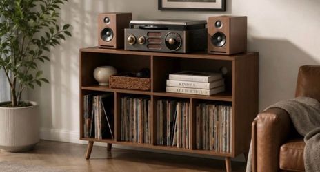 ✨Mid-Century Record Storage Console✨