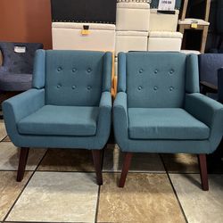 Chair Upholstered Button Tufted Armchair $99 EACH 