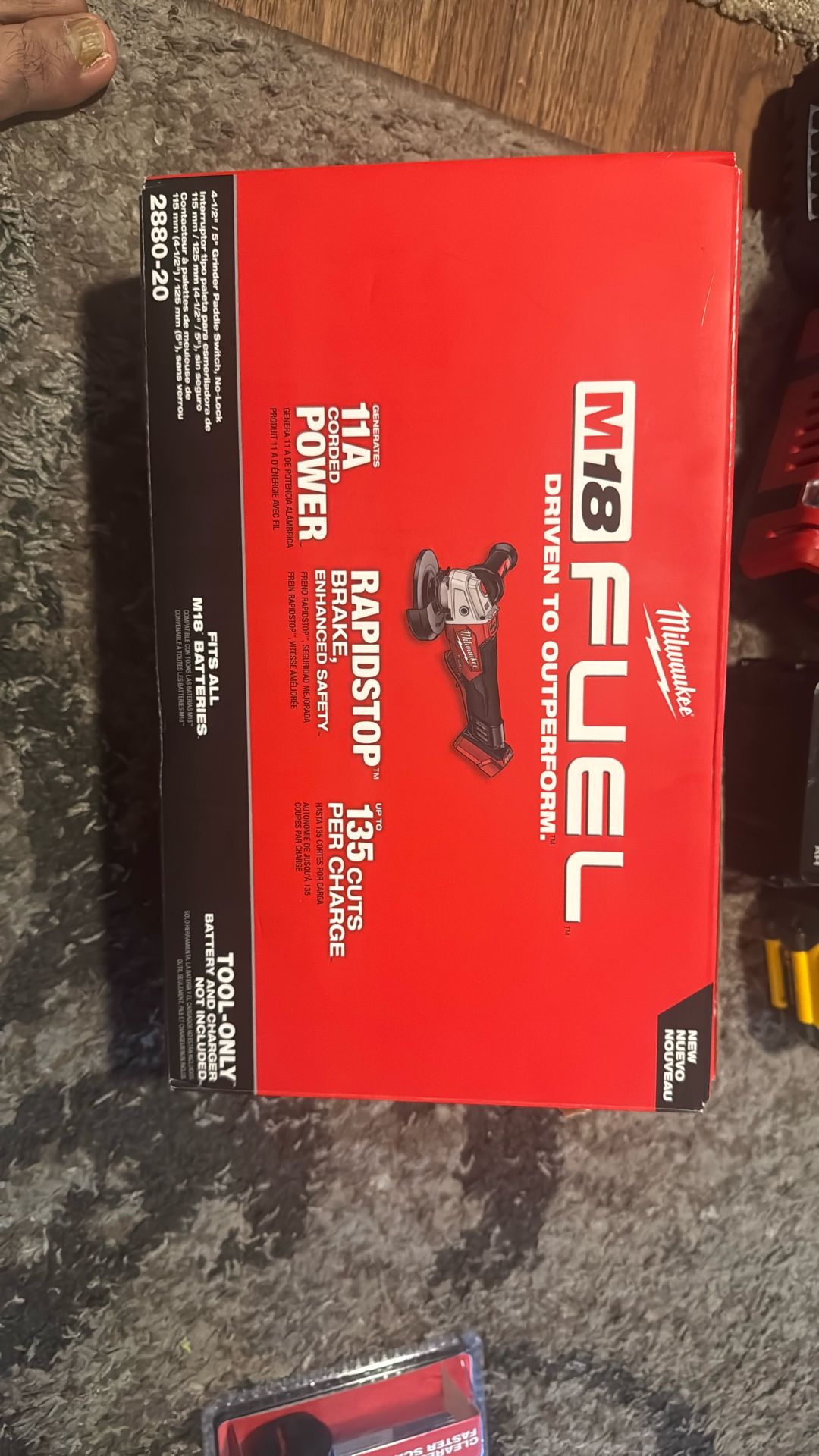 Milwaukee M18 FUEL 18V Lithium-Ion Brushless Cordless 4-1/2 in./5 in. Grinder w/Paddle Switch (Tool-Only)