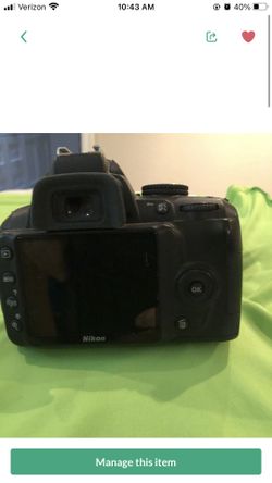 Nikon Camera With 2 Lenses& Charger