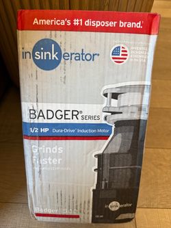 Insinkerator Badger 500 garbage disposal brand new in box