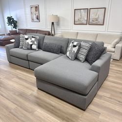 Large Gray Sectional Couch