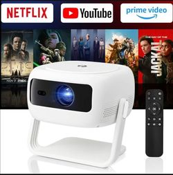 Native HD 1080P projector with 4K support, WiFi 6, Bluetooth