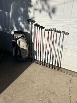 Ping Bag with golf Clubs $220