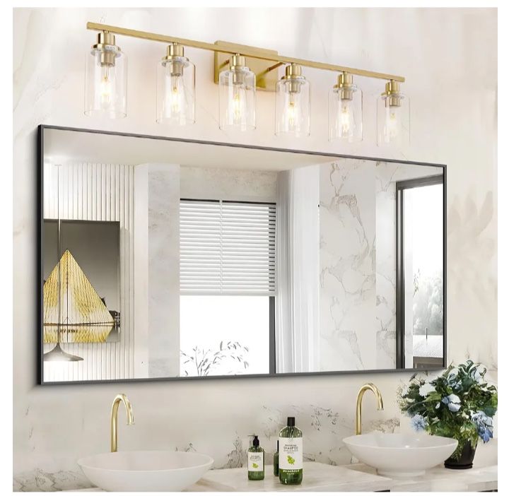 Light Gold Bathroom Light Fixtures Brushed Brass Vanity Light