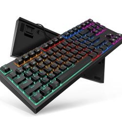 Gaming Keyboard,  Wired LED Keyboard with Red Switch 