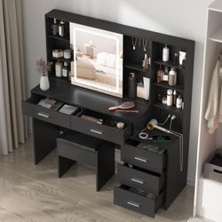 black makeup vanity 