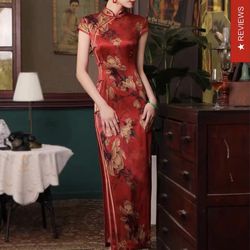 Cute Brand new Beth and Brian Qipao Cheongsam Chinese Traditional Asian Silk Dress