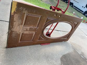 Heavy wood door