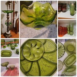 Vintage Green Glassware Starting At $2