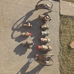 plumbing fittings,  shutoff valves. 